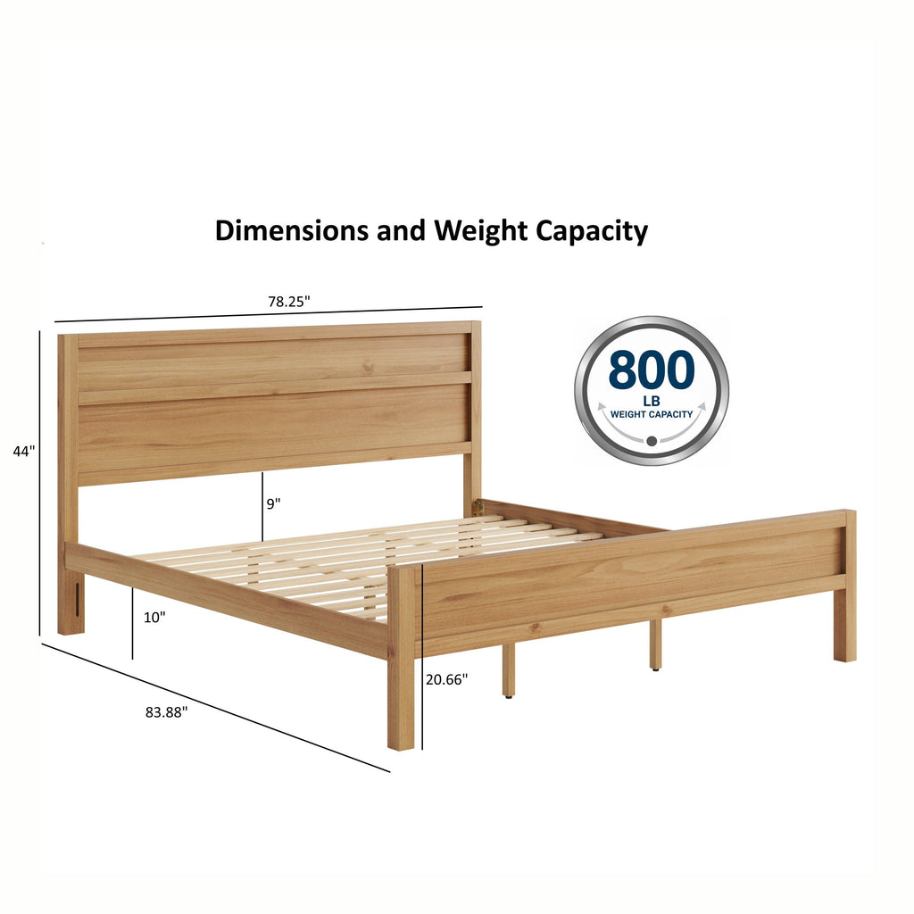 Maddox Modern Wood King Panel Bed - A Stylish Choice.