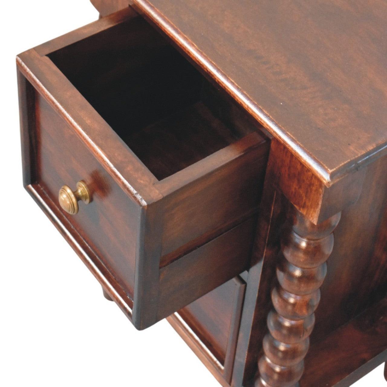 Solid Wood Bexley Spindle Bedside Table.