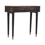 Solid Wood Belmont Console Table,Brown,2-Drawers.