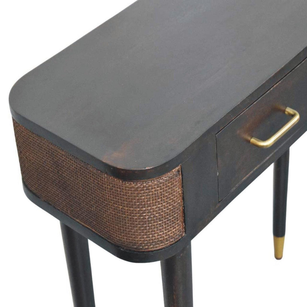 Solid Wood Belmont Console Table,Brown,2-Drawers.