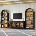 3-Piece Retro TV Stand Set with Bookshelf for Up to 70 TVs.