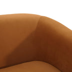 Velvet Loveseat with Modern Design - Elegant Comfort.