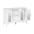 Storage Cabinet for Entrance - Large White Cabinet with 3 Doors.