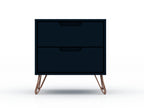 Rockefeller 20' Nightstand in Midnight Blue (2-Drawer)