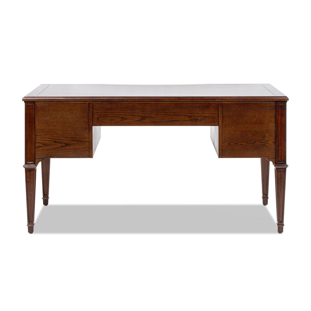 Dauphin Gold Accent 5-Drawer Wood Executive Desk.