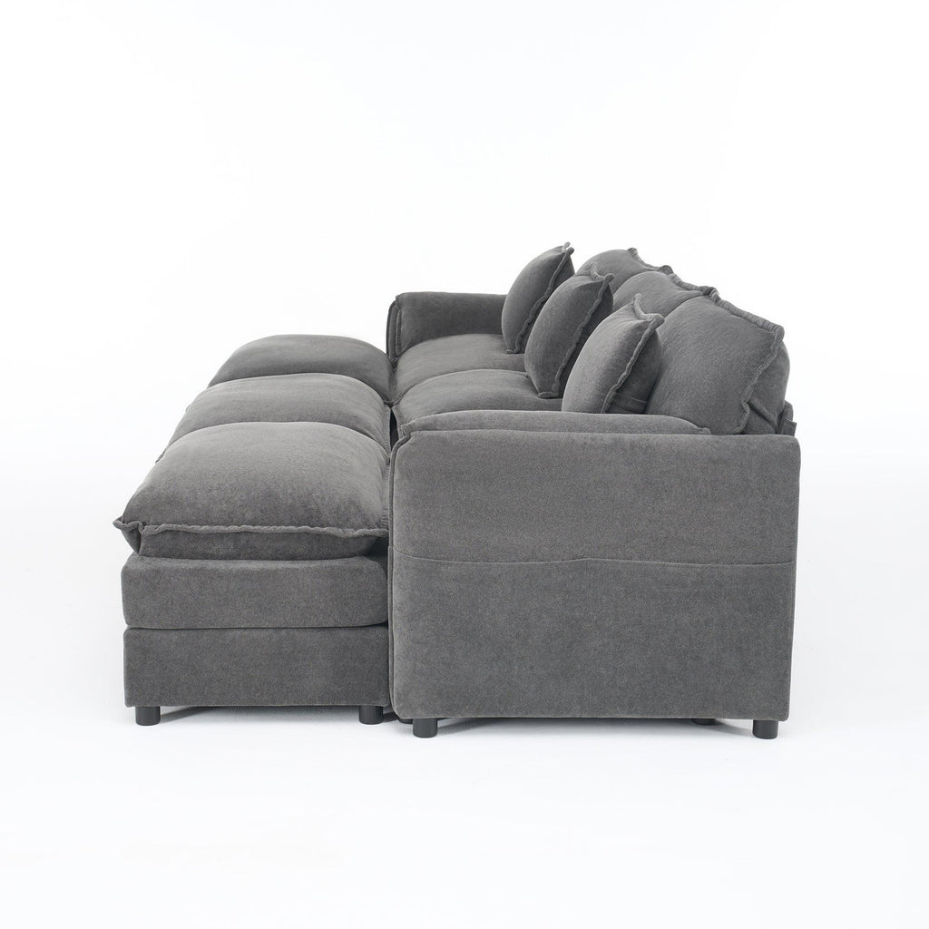 Oversized Deep Seat Modular Sectional Cloud Sofa.