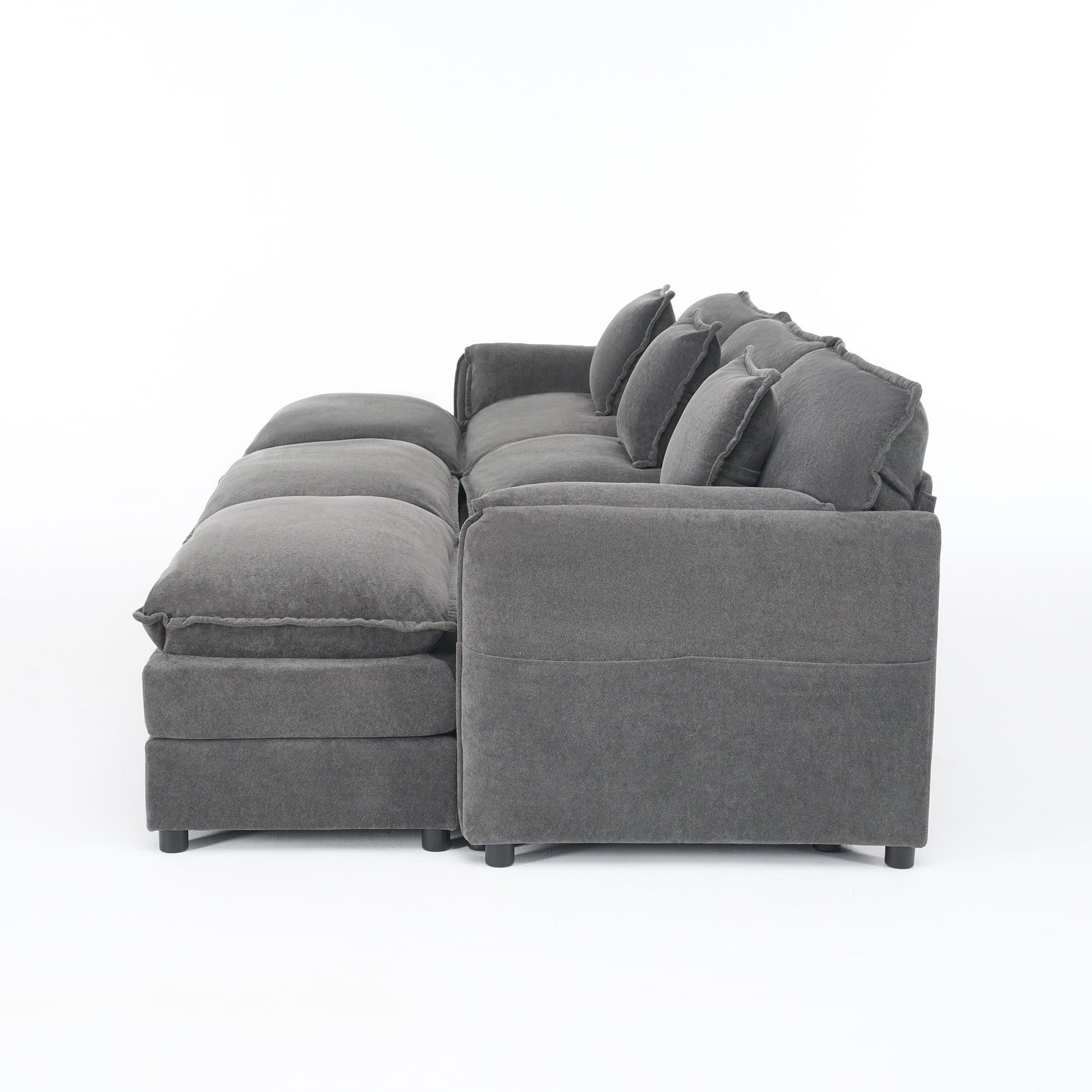 Oversized Deep Seat Modular Sectional Cloud Sofa.