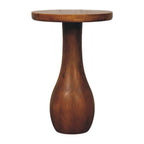 Solid Wood Curved Base Side Table for Modern Living.