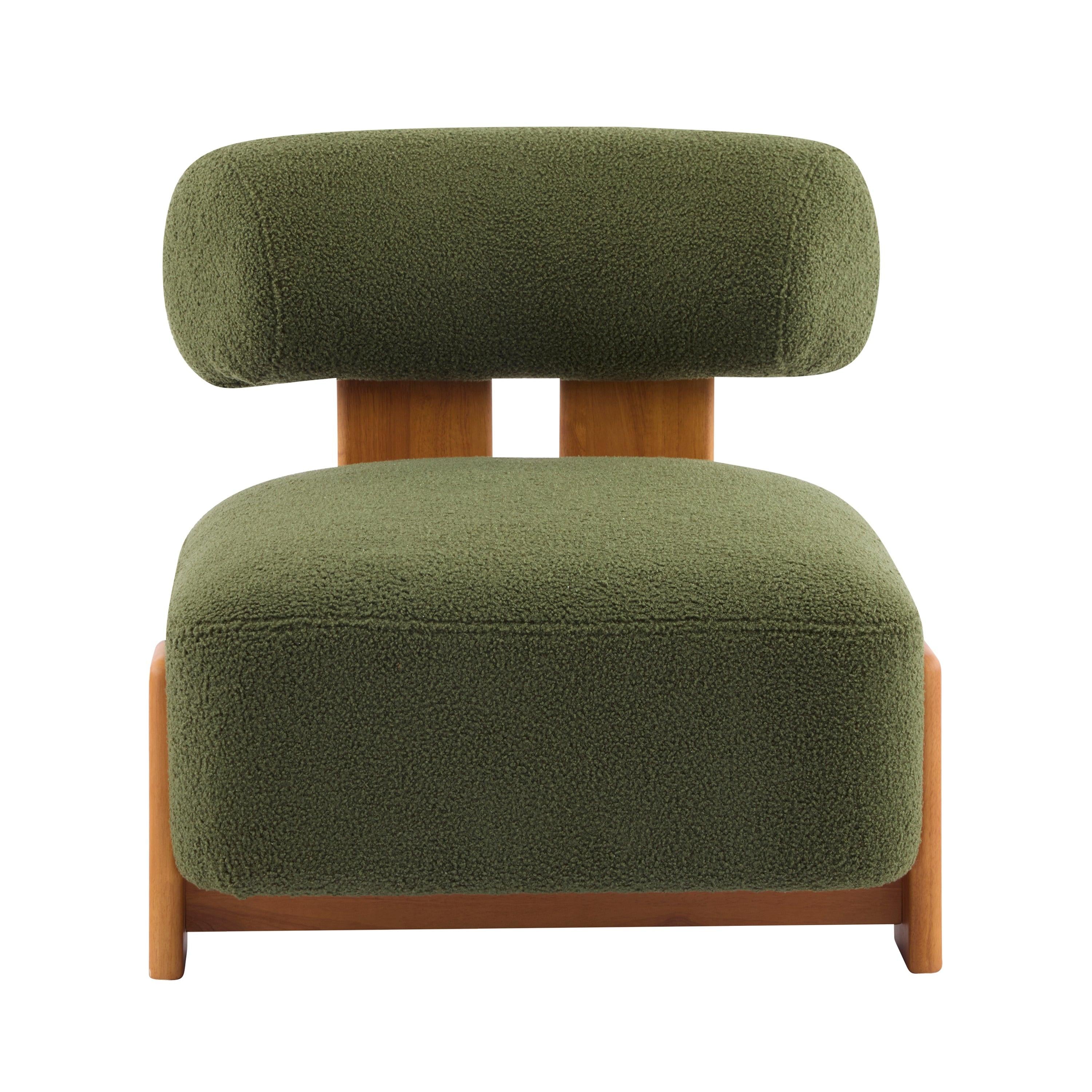 Modern Boucle Lounge Chair for Living Room and Office.