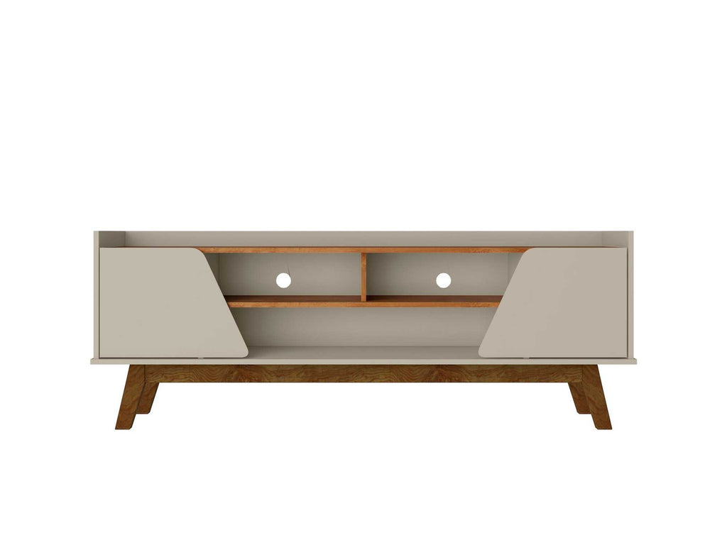 Marcus 63' TV Stand in Off White and Brown