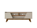 Marcus 63' TV Stand in Off White and Brown