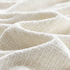 Close-up of ultra-thick chenille fabric used in modular sectional sofa, showcasing soft texture and wrinkle-resistant weave.