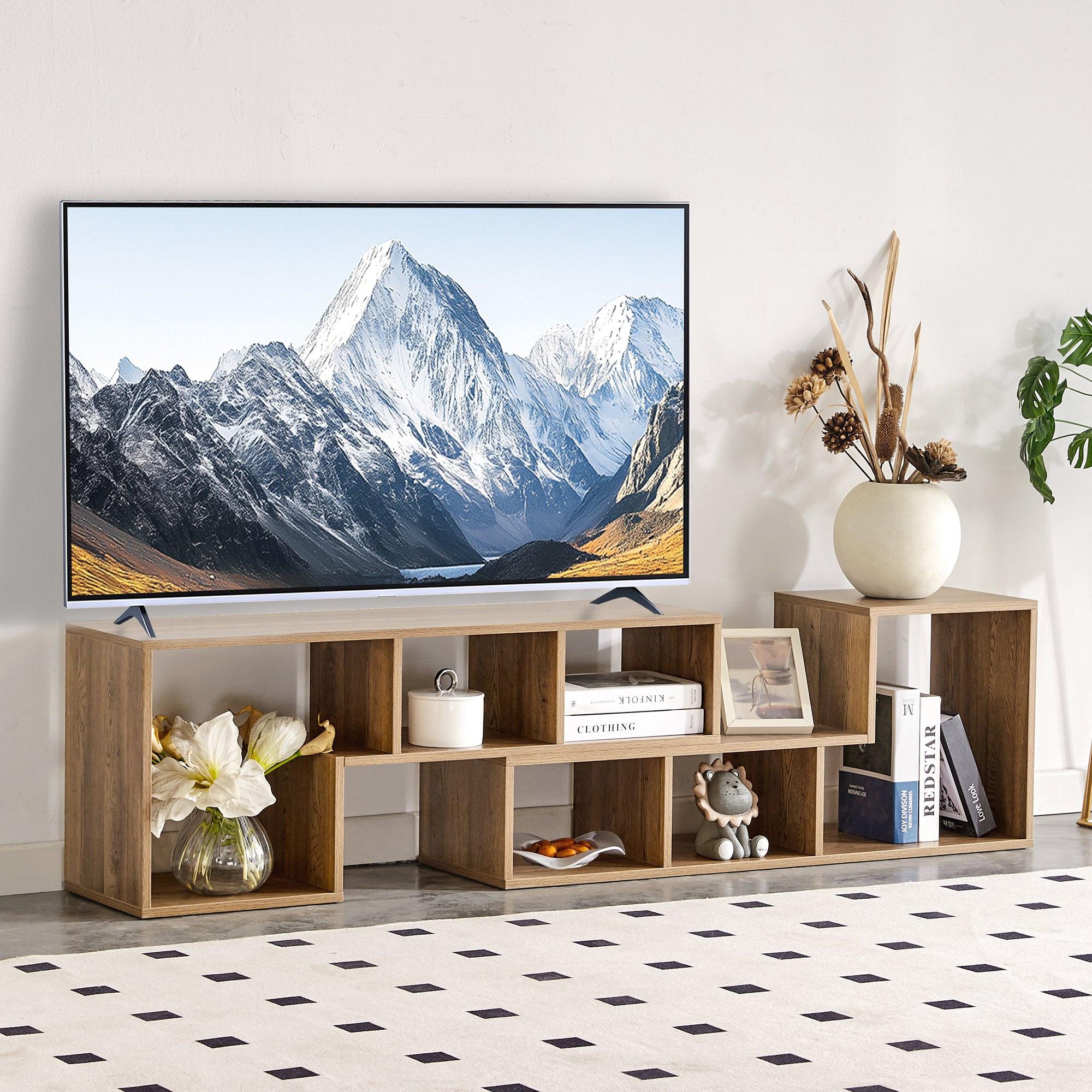 2 Pieces Cube TV Stand for Versatile Living Room Setup.