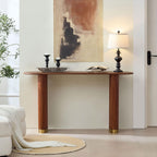 Narrow Console Table in Brown with Modern Design.