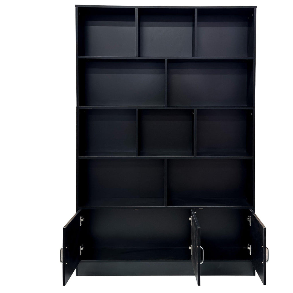 70.87' Tall Bookshelf with 10 Cubes and Cabinet.