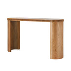 Vintage Beaded Console Table with Reversible Curved Legs.