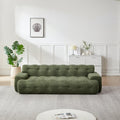 Chenille Button-Tufted Three-Seater Sofa for Comfort.