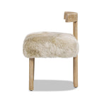 Genuine Sheepskin Dining Chair with Split Back Design.