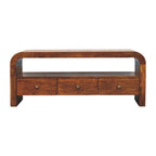 Darcy 3-Drawer Open Shelf Chestnut Media unit
