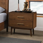 Walnut Color 3pc Bedroom Set Eastern King Size.