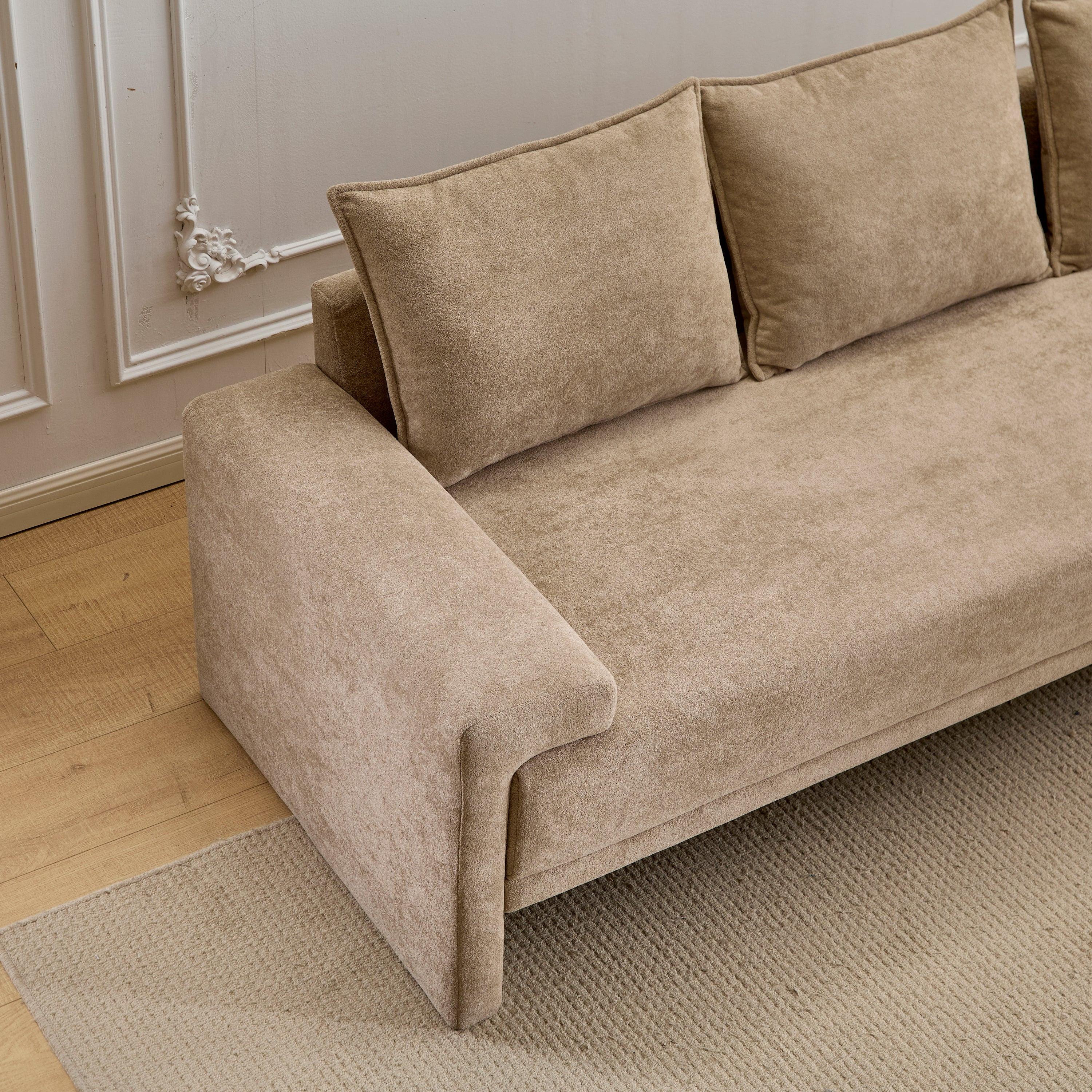 Algora 84.5 in. Modern Velvet Sofa for 3 Seating.