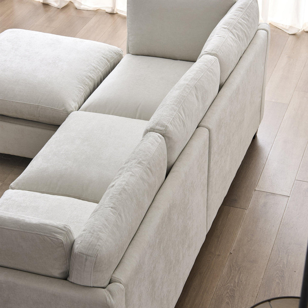 96.5' Sectional Couch with Ottoman for Living Room.