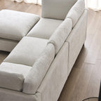 96.5' Sectional Couch with Ottoman for Living Room.