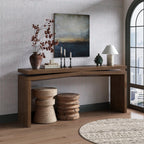 65-Inch Solid Wood Console Table - Rustic Entryway Solution.
