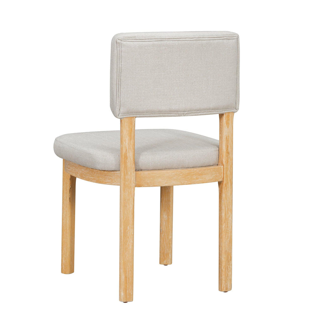 TREXM Farmhouse Wood Dining Table Set for 6 with Chairs.