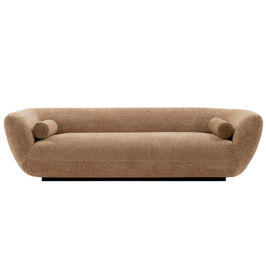Ulka 96' Chenille Sofa in Light Brown