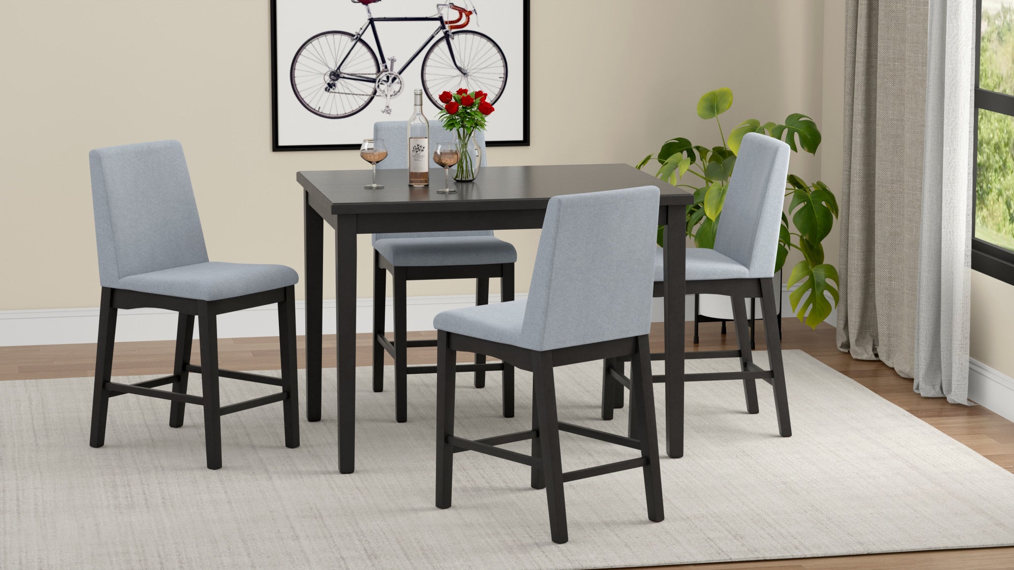 Gray 5 Piece Gathering Height Set