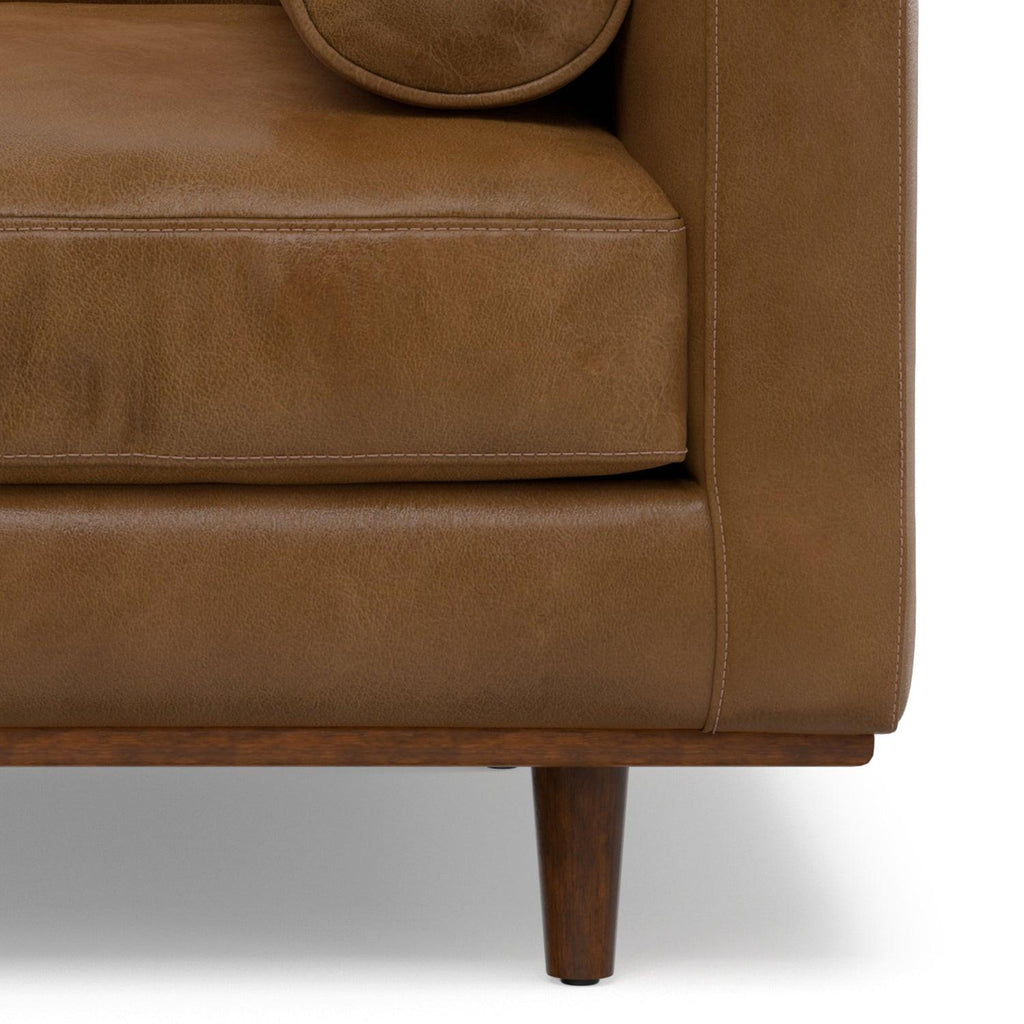 Morrison Mid-Century Modern Leather Arm Chair.