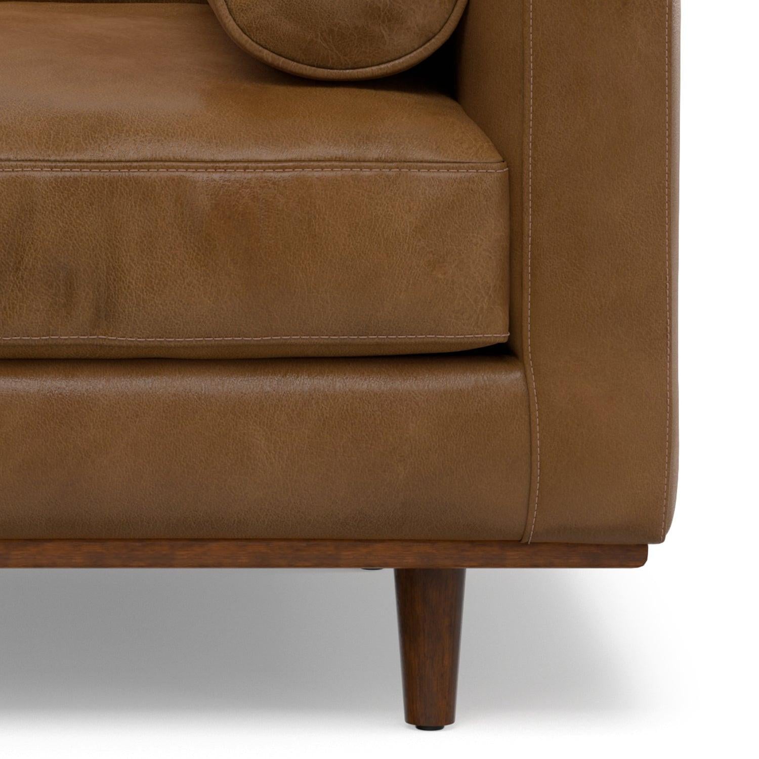 Morrison Mid-Century Modern Leather Arm Chair.
