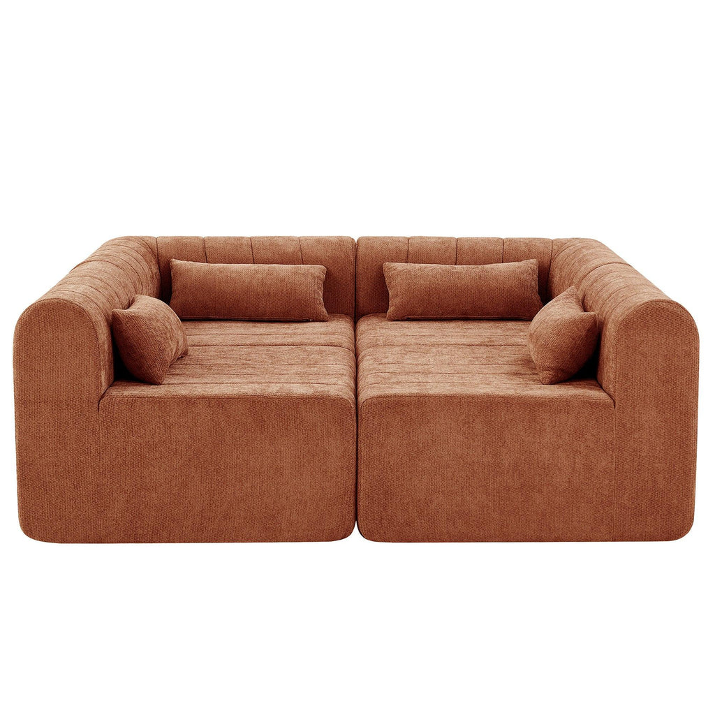 145.5 Inch Modular Sectional Sofa - Versatile Seating Solution.