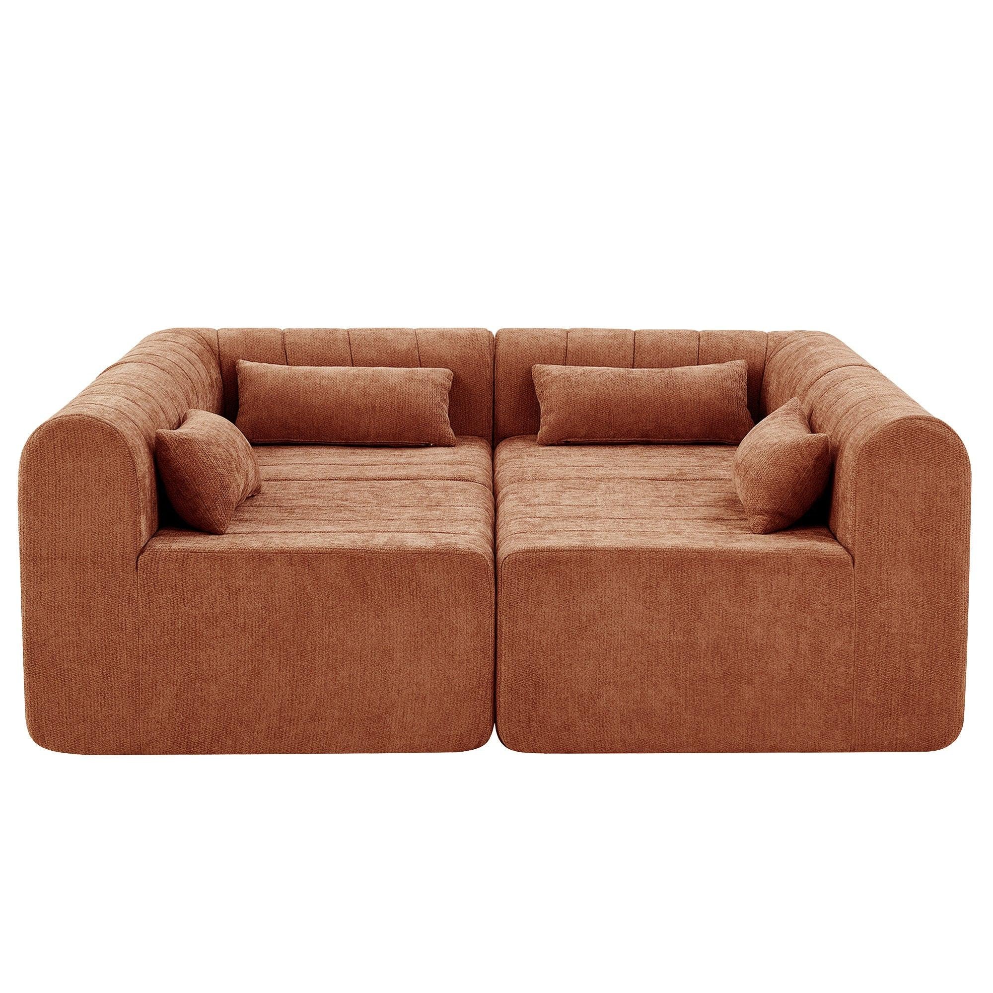 145.5 Inch Modular Sectional Sofa - Versatile Seating Solution.