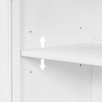 Storage Cabinet for Entrance - Large White Cabinet with 3 Doors.
