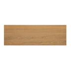 Capri 41.5' Solid Red Oak Wood Bench, Natural Brown Red Oak.