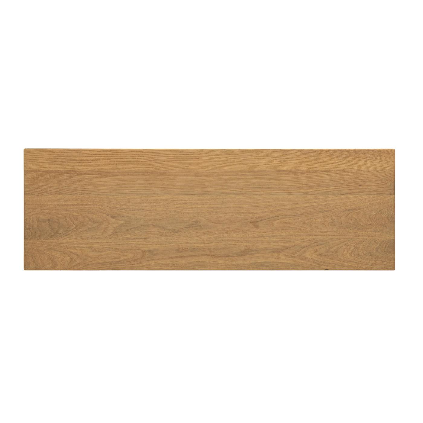 Capri 41.5' Solid Red Oak Wood Bench, Natural Brown Red Oak.