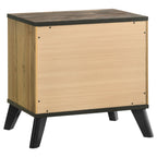 Georgina Natural Pine Mid-Century Queen Bedroom Set.