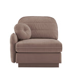 Celena Rose Dust Chenille Accent Chair with Lush Velvet Texture