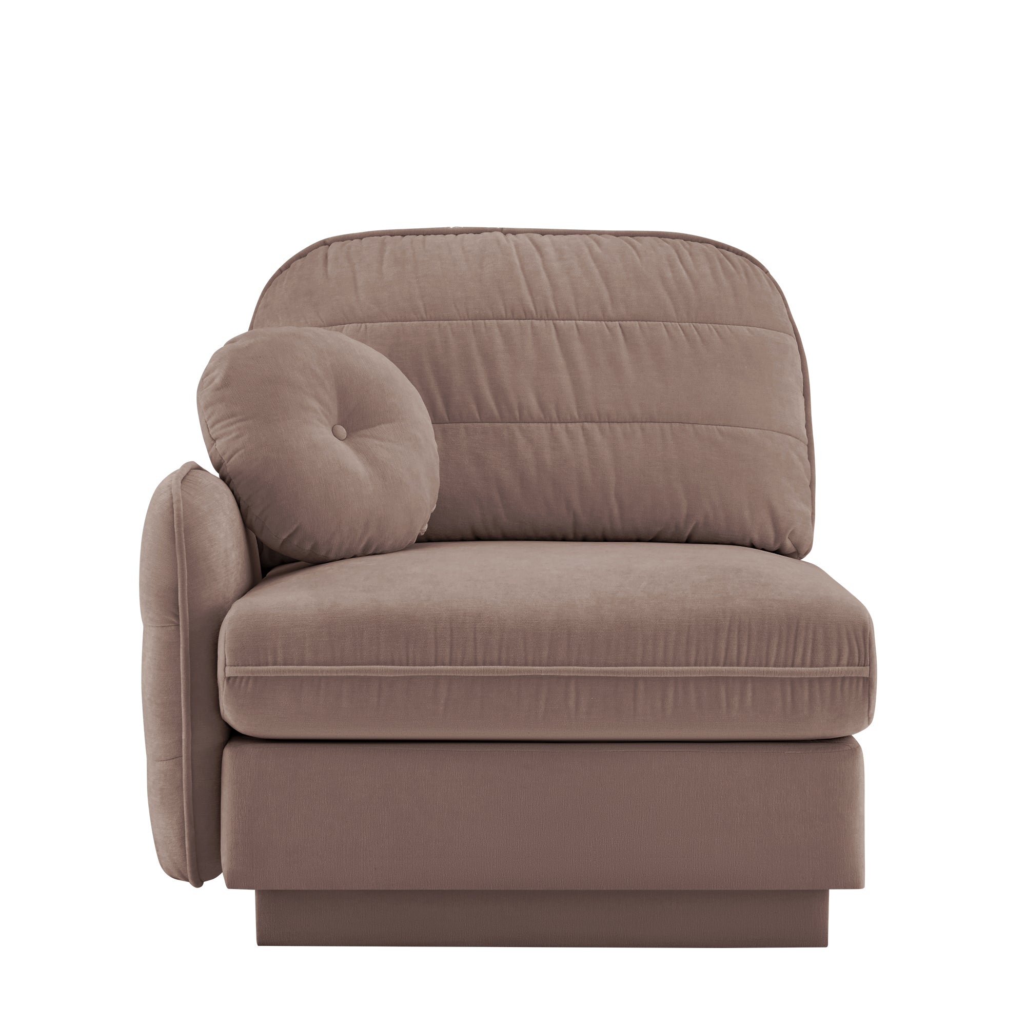Celena Rose Dust Chenille Accent Chair with Lush Velvet Texture