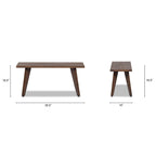Capri 35.5' Solid Red Oak Wood Bench, Dark Brown Red Oak.