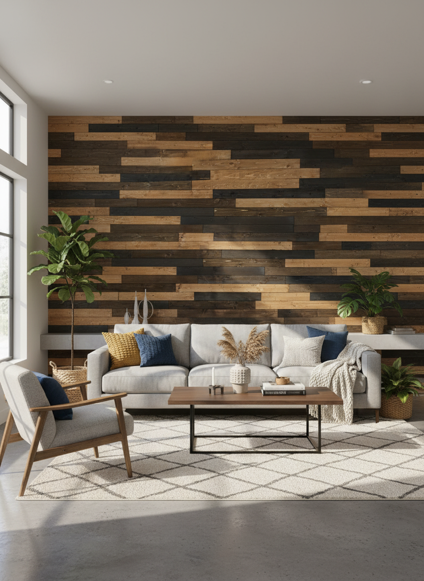 Wood Slat Wall Paneling 13.75ft²/box.