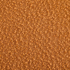 Round Boucle Ottoman with Rubber Wood Legs.