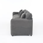 Modular Sectional Sofa in Grey - Deep Seat Comfort.