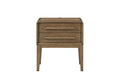 Solid Wood Latte Nightstand with Drawers.