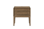 Solid Wood Latte Nightstand with Drawers.