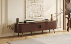 Mid Century Modern TV Stand for 70-Inch TVs with Power Outlet.