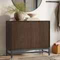 Walnut Brown Sideboard Cabinet - 2 Door Buffet for Storage.