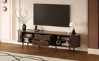 Mid Century Modern TV Stand for 70-Inch TVs with Power Outlet.